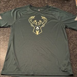 NBA Green Jersey with Gold Logo